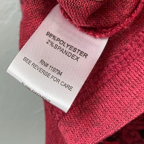 Live and Let Live Size 1X Red Black Whimsigoth Embellished Sweater Tunic Gothic - Picture 6 of 7